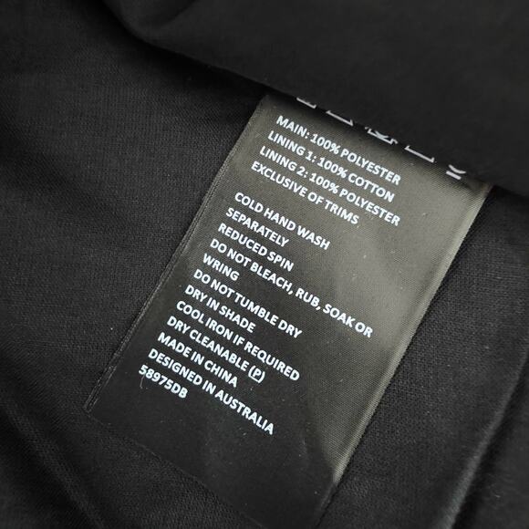 Bardot Black Fleurette Flower Appliques Strapless Mini Dress Fit & Flare Size 8 - Picture 9 of 11